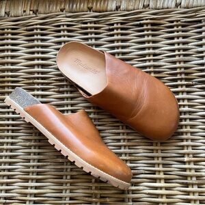 Madewell Tan Leather Mules